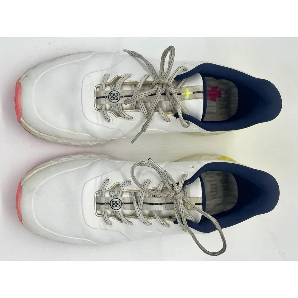 G/FORE MG4 Color Block Golf Shoes Men GMF000017 SNO WHITE/YELLOW Sz 10